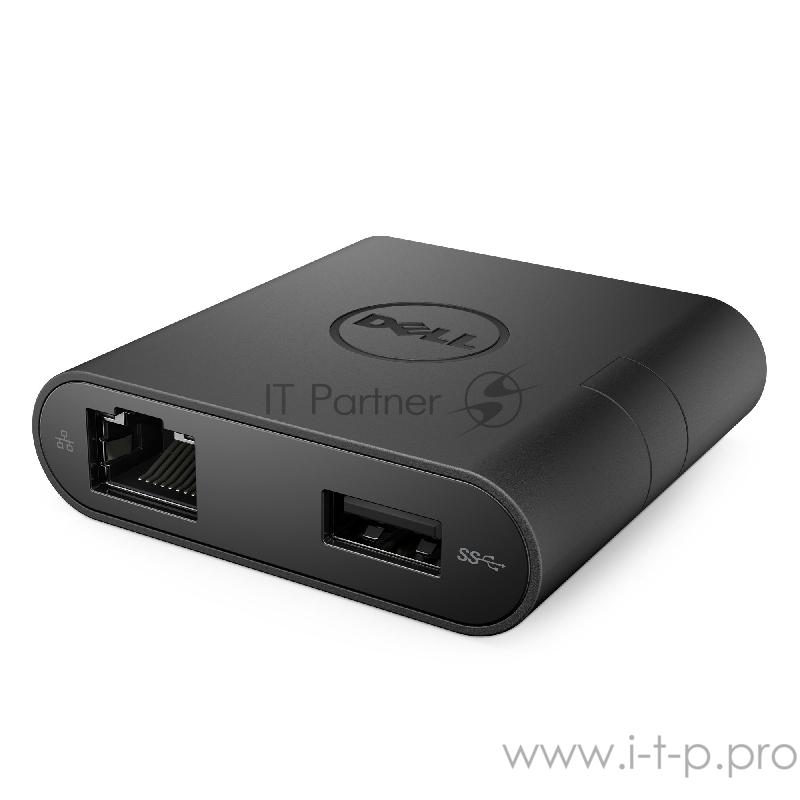 Опции к ноутбукам DELL 470-ABRY USB-C to HDMI, VGA, Ethernet, USB 3.0 DA200,Адаптер