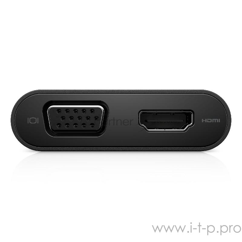 Опции к ноутбукам DELL 470-ABRY USB-C to HDMI, VGA, Ethernet, USB 3.0 DA200,Адаптер