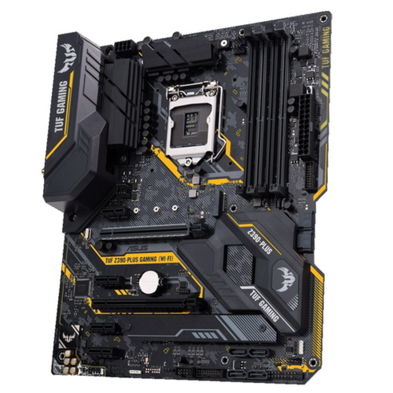 Мат. плата Socket1151 ASUS TUF Z390-PLUS GAMING (WI-FI) (iZ390, 4xDDR4, M.2, SATA III, RAID, 2xPCI-E, HDMI, DP, 1Гбит LAN, WiFi, BT, USB3.1, ATX)