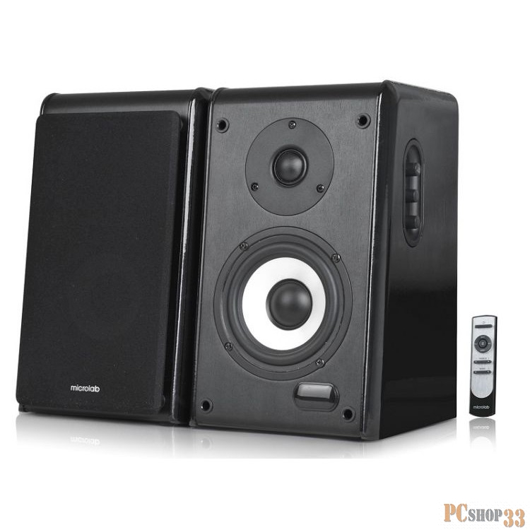 Колонки MICROLAB SOLO11, цвет черный {2 колонки + пульт дистанционного управления (100W RMS), Bluetooth, USB выход}