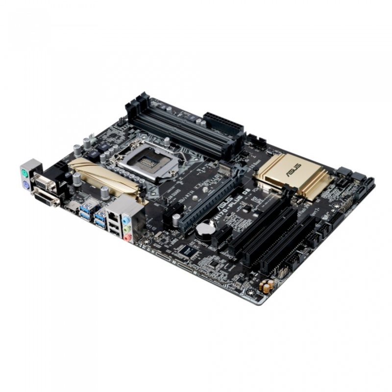 Мат. плата Socket1151 ASUS H170-PLUS D3 (iH170, 4xDDR3, M.2, SATA III, RAID, 2xPCI-E, D-Sub, DVI, HDMI, 1Гбит LAN, USB3.0, ATX)