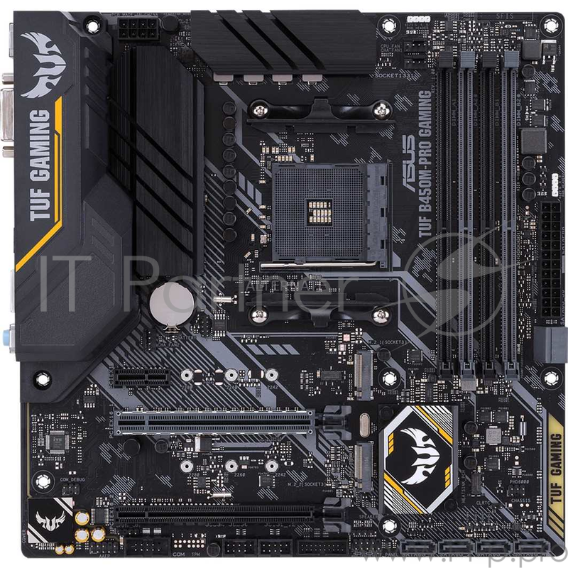 Мат. плата SocketAM4 ASUS TUF B450M-PRO GAMING (AMD B450, 4xDDR4, M.2, SATA III, RAID, 2xPCI-E, DVI, HDMI, 1Гбит LAN, USB3.1, mATX)