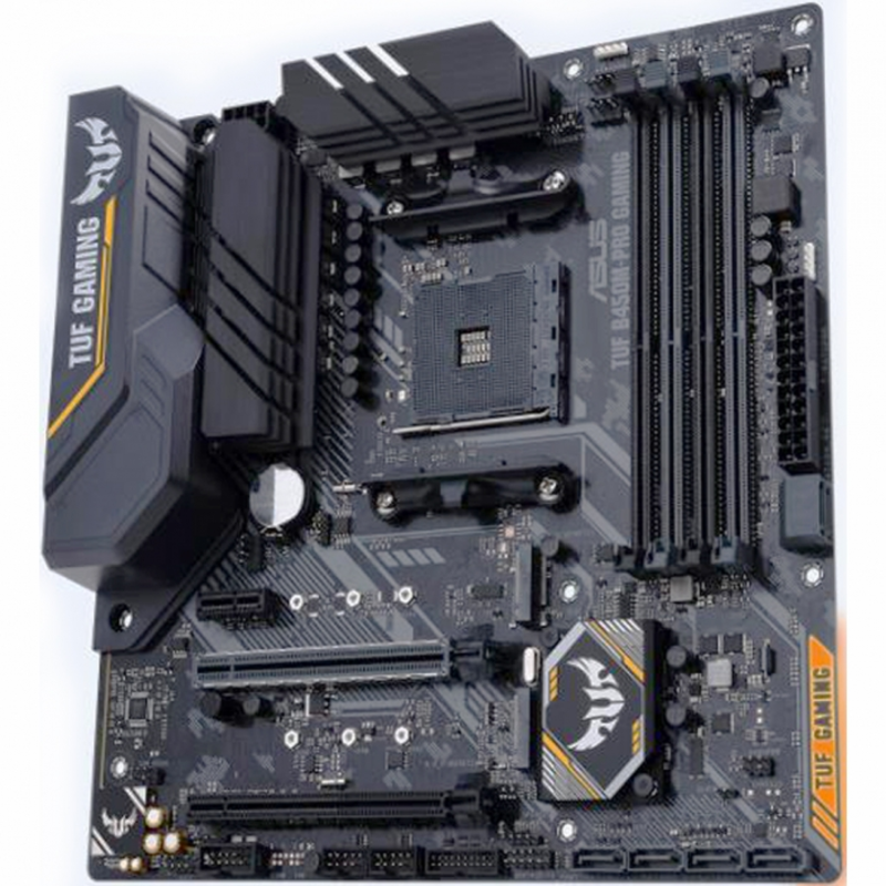 Мат. плата SocketAM4 ASUS TUF B450M-PRO GAMING (AMD B450, 4xDDR4, M.2, SATA III, RAID, 2xPCI-E, DVI, HDMI, 1Гбит LAN, USB3.1, mATX)