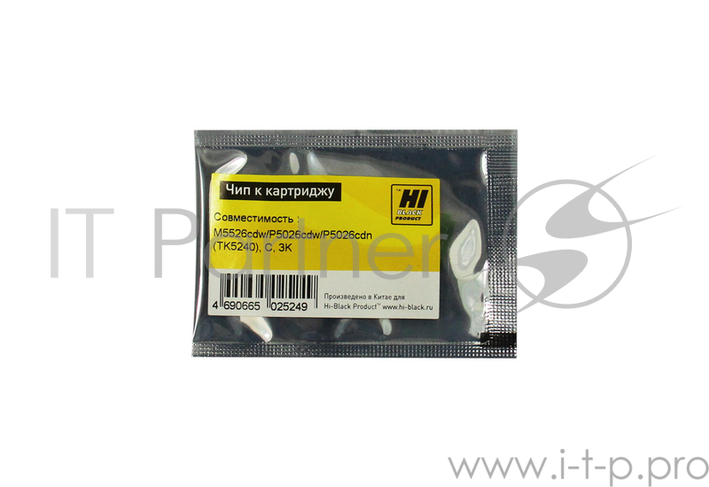 Чип Hi-Black к картриджу Kyocera ECOSYS M5526cdw/P5026cdw/P5026cdn (TK-5240), C, 3K