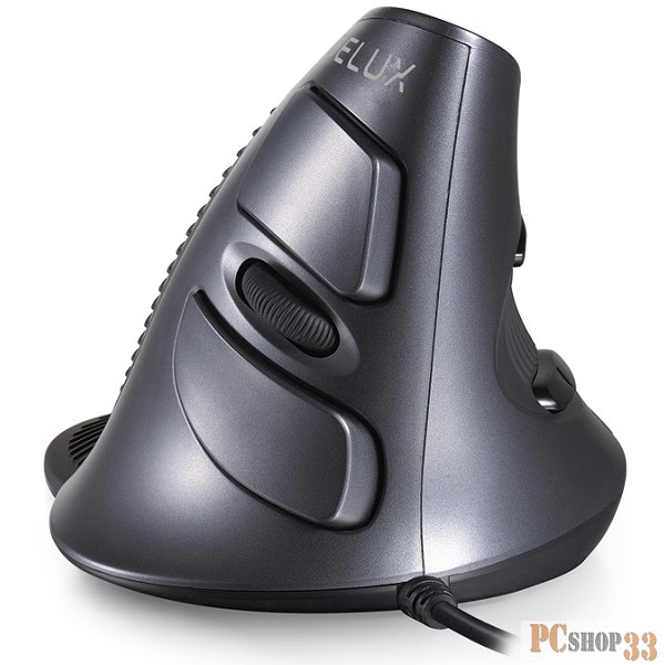 Мышь DELUX KM-M618BU, Мышь вертикальная, USB (800/1200/1600/2000)