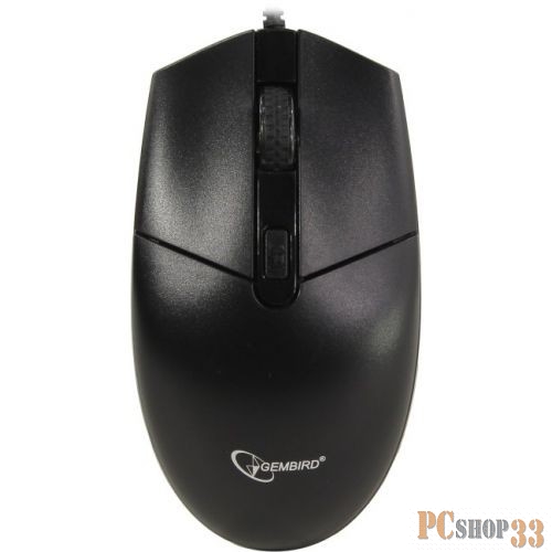 Мышь Gembird MOP-500H черный, USB, {2кн.+колесо-кнопка + DPI, 2400DPI, подогрев}