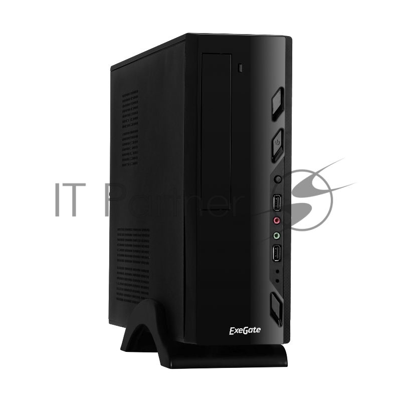 Корпуса Exegate EX268696RUS Корпус MiniITX Exegate MI-208 Black, miniITX/mATX, M450, 80mm, 2*USB, Audio