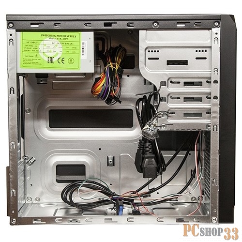 Корпус MiniTower DELUX MN322 microATX (черный) ATX 2.03, air duct, tac 1.1,400Wd120 USB3.0