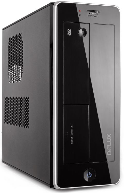 Корпус MiniTower DELUX ML-113 450W (черно-серебряный)