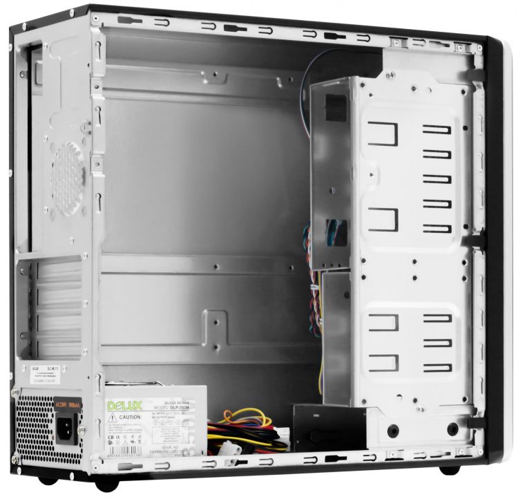 Корпус MiniTower DELUX ML-113 450W (черно-серебряный)
