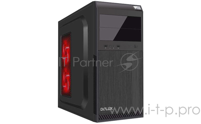 Корпус MidiTower DELUX DW600 БЕЗ БП (черный) ATX 2.03, Tac 2..0, USB 3.0