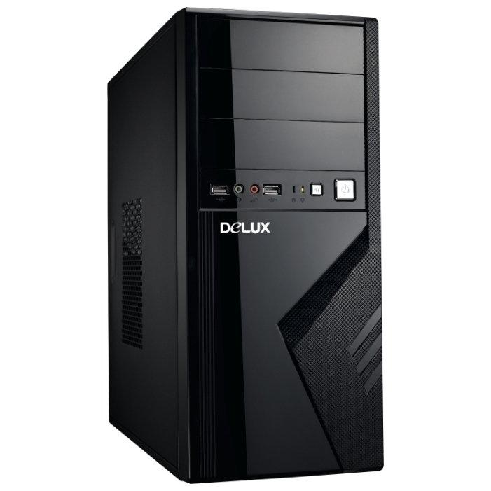 Корпус MidiTower DELUX DLC- (DC) MV875 500W (черный) ATX 2.03 {air duct, tac 1.1}