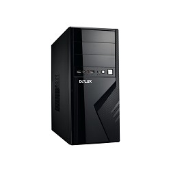 Корпус MidiTower DELUX 2817(B) ATX 2.03 420W (silver-black)