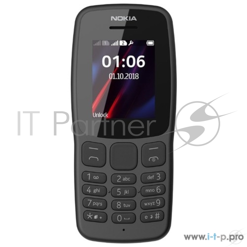 Мобильный телефон NOKIA 106 DS TA-114 GREY 16NEBD01A02