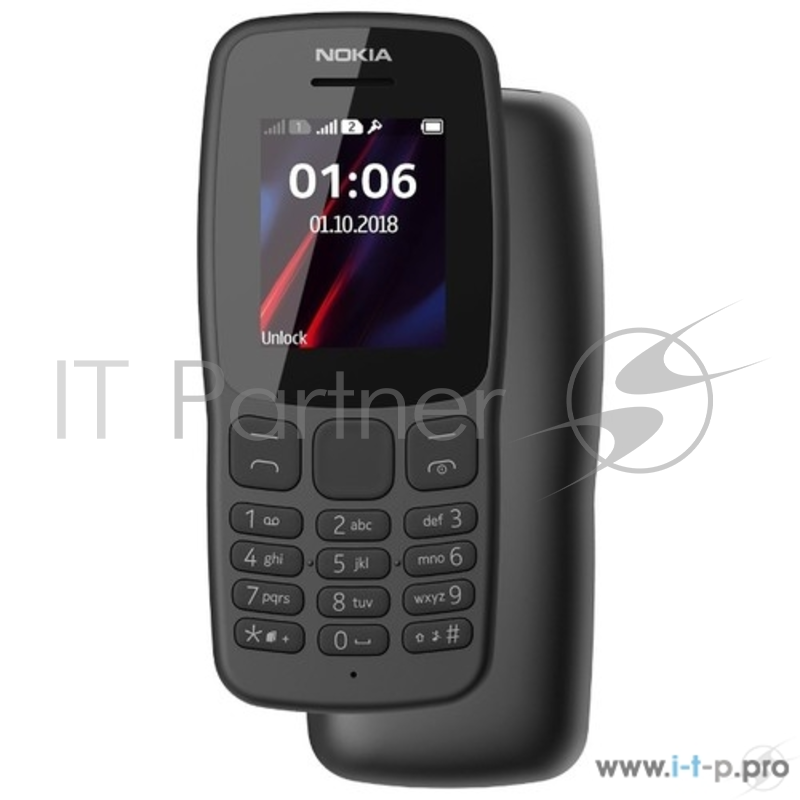 Мобильный телефон NOKIA 106 DS TA-114 GREY 16NEBD01A02