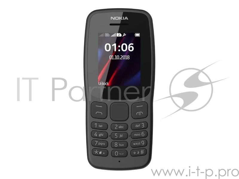 Мобильный телефон NOKIA 106 DS TA-114 GREY 16NEBD01A02