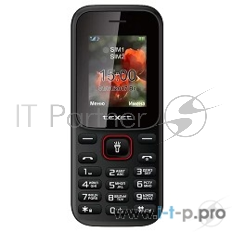 Мобильный телефон TEXET ТМ-128 Мобильный телефон цвет черный-красный