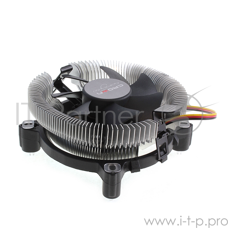 вентилятор CROWN Кулер для процессора CM-80 (Для Intel и AMD, TDP до 65 Ватт,Низкая посадка радиатора , Гидродинамическии подшипник, Размер: 115*103*42 мм)