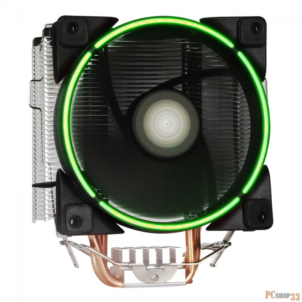Вентиляторы GameMax Gamma 500 Green Кулер универсальный, Intel/AMD TDP 187W CPU
