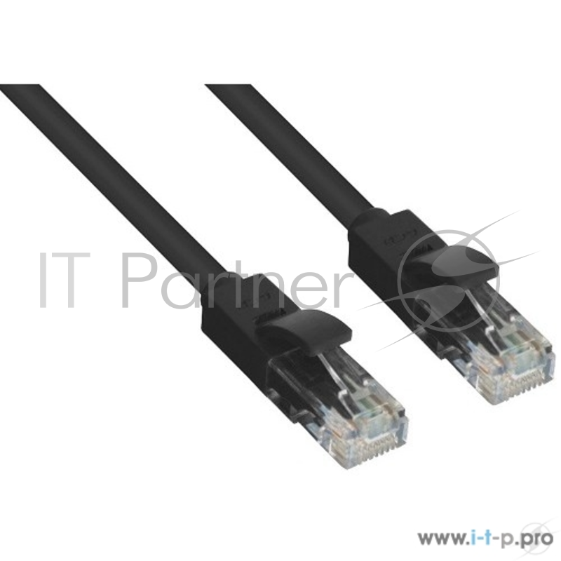 Патч-корд Greenconnect Патч-корд PROF прямой 0.3m, FTP медь кат.6, черный, позолоченные контакты и коннектор, 24 AWG, Deluxe , ethernet high speed 10 Гбит/с, RJ45, T568B(GCR-LNCG626-0.3m)
