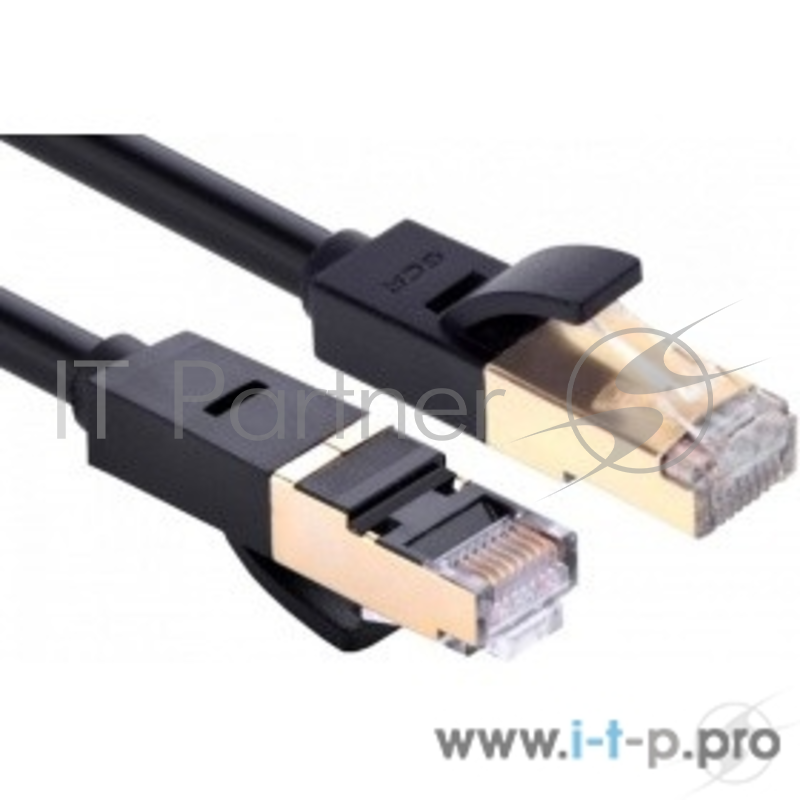 Патч-корд Greenconnect Патч-корд PROF прямой 0.5m, FTP медь кат.6, черный, позолоченные контакты и коннектор, 24 AWG, Deluxe , ethernet high speed 10 Гбит/с, RJ45, T568B(GCR-LNCG626-0.5m)