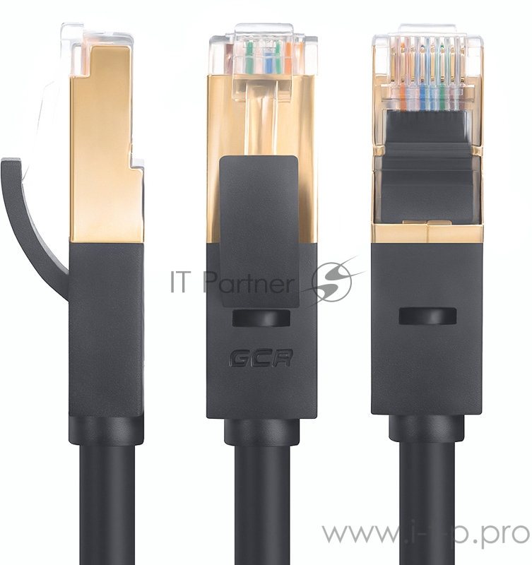 Патч-корд Greenconnect Патч-корд PROF прямой 1.0m, FTP медь кат.6, черный, позолоченные контакты и коннектор, 24 AWG, Deluxe , ethernet high speed 10 Гбит/с, RJ45, T568B(GCR-LNCG626-1.0m)