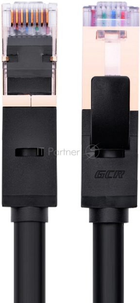 Патч-корд Greenconnect Патч-корд PROF прямой 1.0m, FTP медь кат.6, черный, позолоченные контакты и коннектор, 24 AWG, Deluxe , ethernet high speed 10 Гбит/с, RJ45, T568B(GCR-LNCG626-1.0m)