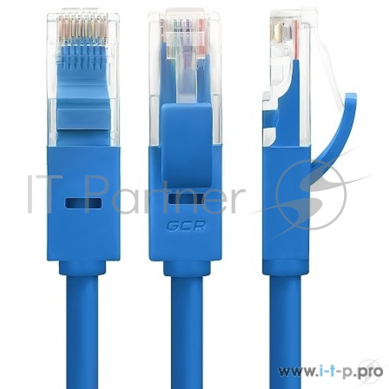 Патч-корд Greenconnect Патч-корд PROF прямой 5.0m, UTP медь кат.6, синий, позолоченные контакты, 24 AWG, ethernet high speed 10 Гбит/с, RJ45, T568B(GCR-LNC611-5.0m)