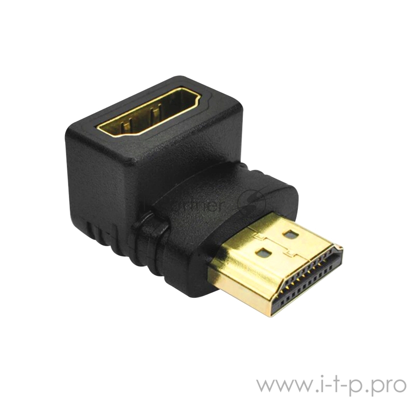 Переходник Greenconnect Переходник HDMI-HDMI 19M / 19F верхний угол, (GCR-CV304)