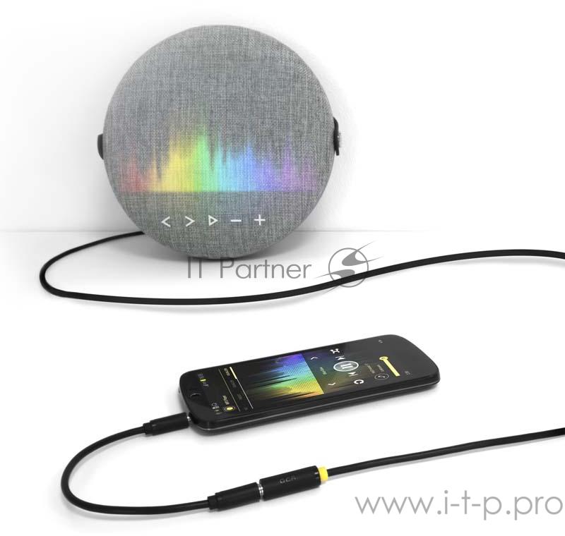 Кабель Greenconnect Удлинитель аудио 1.5m jack 3,5mm/jack 3,5mm черный, желтая окантовка, 28 AWG, M/F, экран, стерео(GCR-STM0114-1.5m)