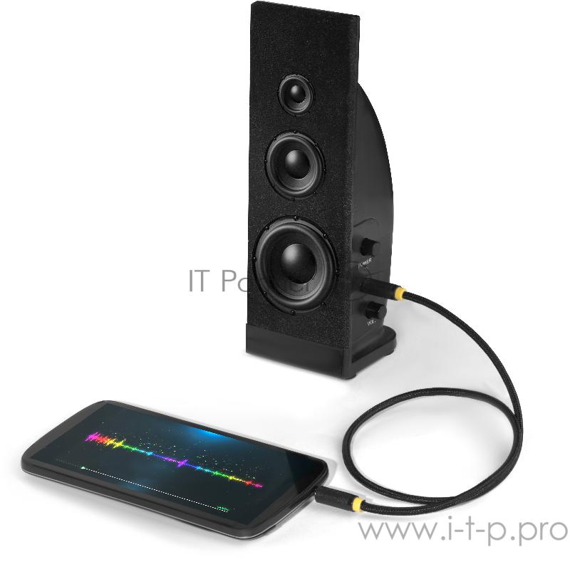 Кабель Greenconnect Кабель аудио 1.5m jack 3,5mm/jack 3,5mm, нейлон, черный, желтая окантовка, ультрагибкий, 28 AWG, M/M, Premium , экран, стерео(GCR-AVC8114-1.5m)