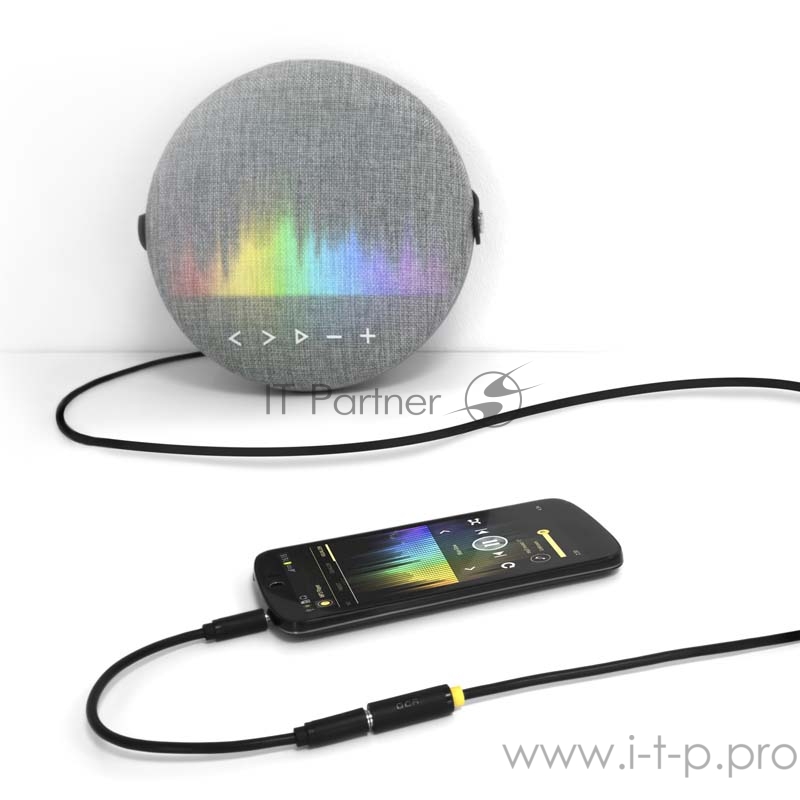 Кабель Greenconnect Удлинитель аудио 0.5m jack 3,5mm/jack 3,5mm черный, желтая окантовка, 28 AWG, M/F, экран, стерео(GCR-STM0114-0.5m)