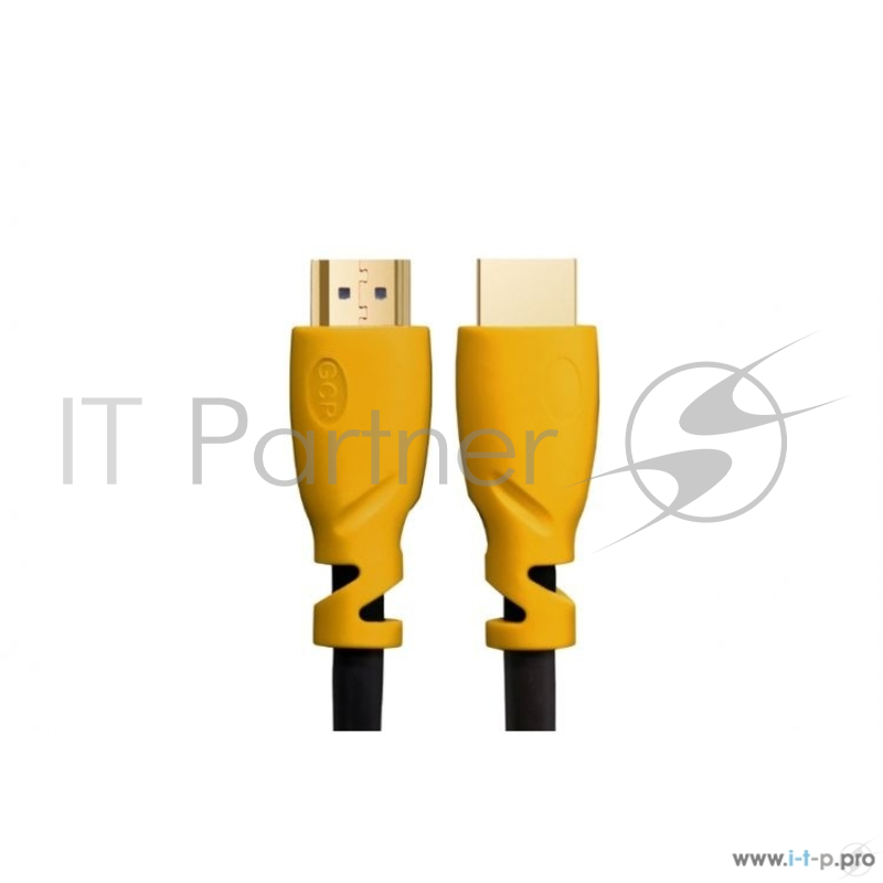 Кабель Greenconnect Кабель 1.8m HDMI версия 1.4, черный, желтые коннекторы, OD7.3mm, 30/30 AWG, позолоченные контакты, Ethernet 10.2 Гбит/с, 3D, 4K , экран(GCR-HM340-1.8m)