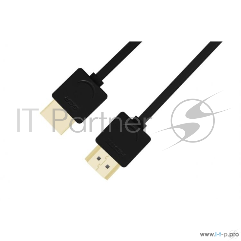 Кабель Greenconnect Кабель 3.0m HDMI версия 1.4, черный, Slim OD3.8mm, 32/32 AWG, позолоченные контакты, Ethernet 10.2 Гбит/с, 3D, 4K, Premium , экран(GCR-HM510-3.0m)