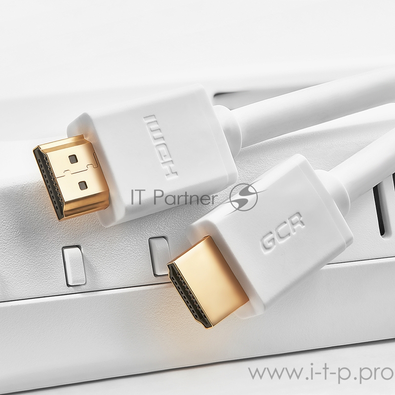 Кабель Greenconnect Кабель 5.0m HDMI версия 2.0 HDR 4:2:2, Ultra HD, 4K 60 fps 60Hz/5K*30Hz, 3D, AUDIO, 18.0 Гбит/с, 28/28 AWG, OD7.3mm, тройной экран, белый, (GCR-HM761-5.0m)