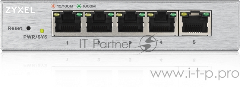 Сетевое оборудование ZYXEL GS1200-5-EU0101F Smart Коммутатор GS1200-5, 5xGE, настольный, бесшумный, с поддержкой VLAN, IGMP, QoS и Link Aggregation