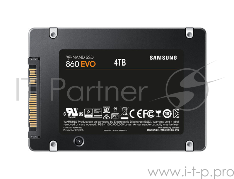 накопитель Samsung SSD 4Tb 860 EVO Series MZ-76E4T0BW {SATA3.0, 7mm, MGX V-NAND}