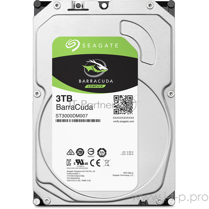 Жесткий диск SATA 3TB 5400RPM 6GB/S 256MB ST3000DM007 SEAGATE, 3.5