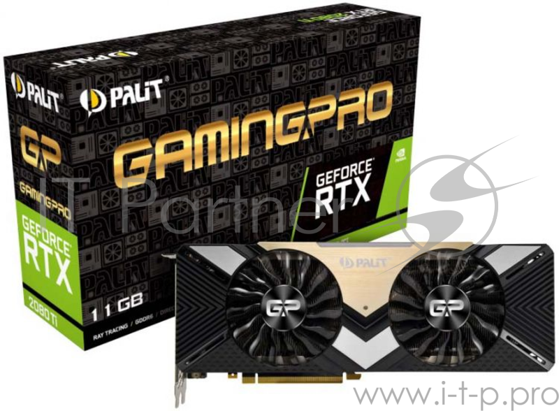 Видеокарта Palit GeForce RTX 2080 Ti GamingPro 11ГБ (GeForce RTX 2080 Ti, DDR6, HDMI, 3xDP, USB-C) (PCI-E)