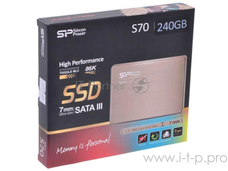 SSD диск 240ГБ 2.5 Silicon Power S70 SP240GBSS3S70S25 (SATA III)