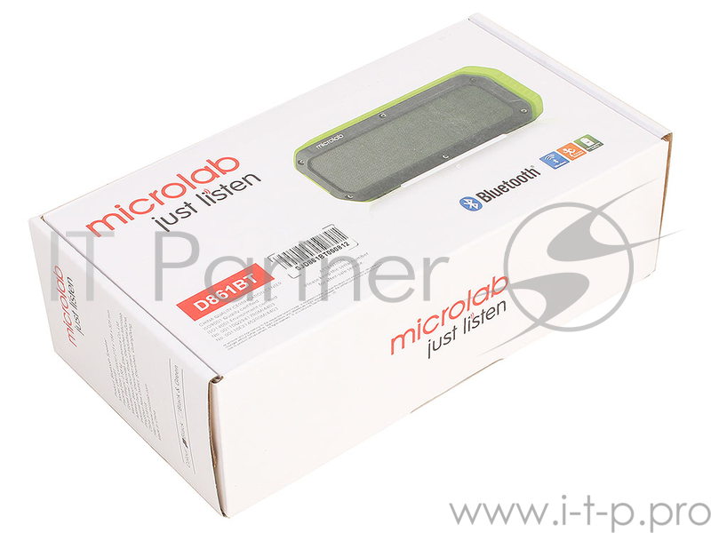 Колонки MICROLAB D861BT черная (6W RMS) Bluetooth, IPX5
