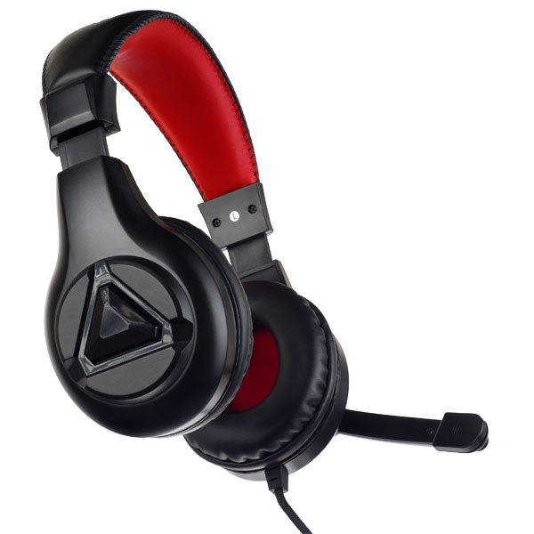 Наушники Perfeo игровая гарнитура STRIKE черная 1,8 м, разъем 3,5 мм (4 pin), переходник