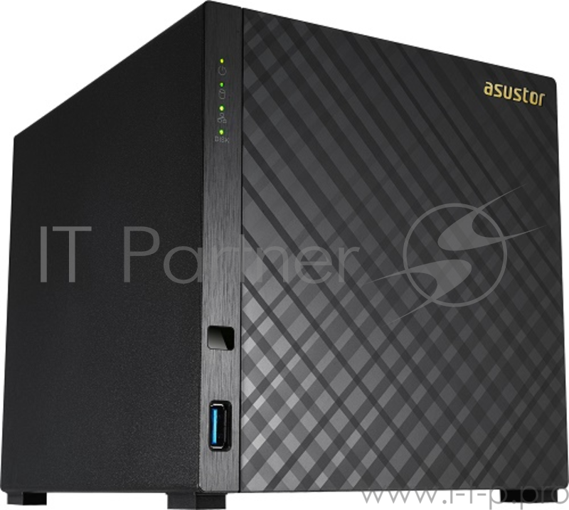 Дисковый массив Asustor AS1004T Сетевое хранилище 4-bay, Marvell ARMADA-385 Dual Core, 512MB DDR3, GbE x1, USB 3.0, WoL, System Sleep Mode