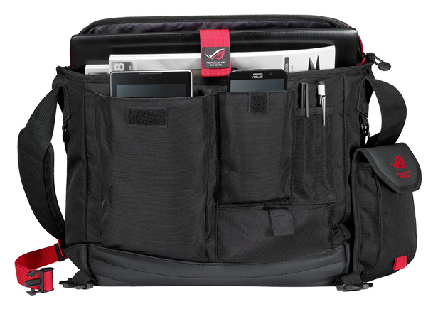 Сумка для ноутбука 15.6 Asus Rog Rancer Messenger черный полиэстер (90XB0310-BBP000)