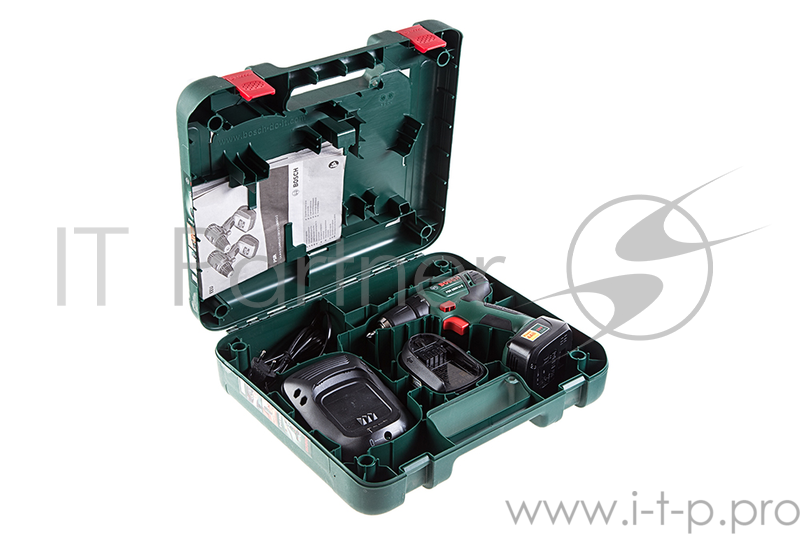 Дрель-шуруповерт Bosch PSR 1800 LI-2 аккум. патрон:быстрозажимной (кейс в комплекте)