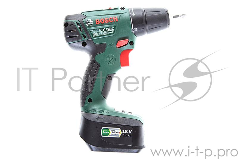 Дрель-шуруповерт Bosch PSR 1800 LI-2 аккум. патрон:быстрозажимной (кейс в комплекте)