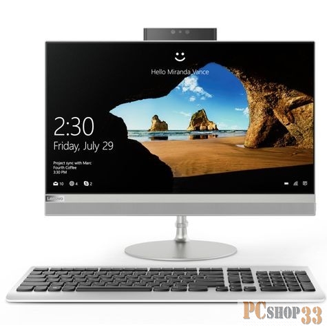 Моноблок Lenovo ideacentre 520-24IKU F0D2008NRK (Core i5 8250U-1.60ГГц, 8ГБ, 1ТБ, UHDG, DVDRW, LAN, WiFi, BT, WebCam, 23.8 1920x1080, FreeDOS) + клавиатура + мышь