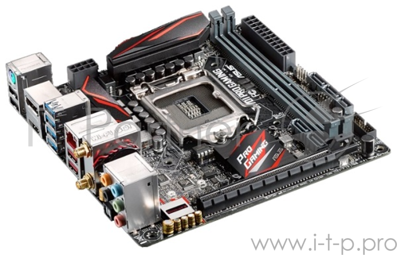 Мат. плата Socket1151 ASUS Z170I PRO GAMING (iZ170, 2xDDR4, M.2, SATA III, RAID, PCI-E, HDMI, DP, 1Гбит LAN, WiFi, BT, USB3.1, mini-ITX)