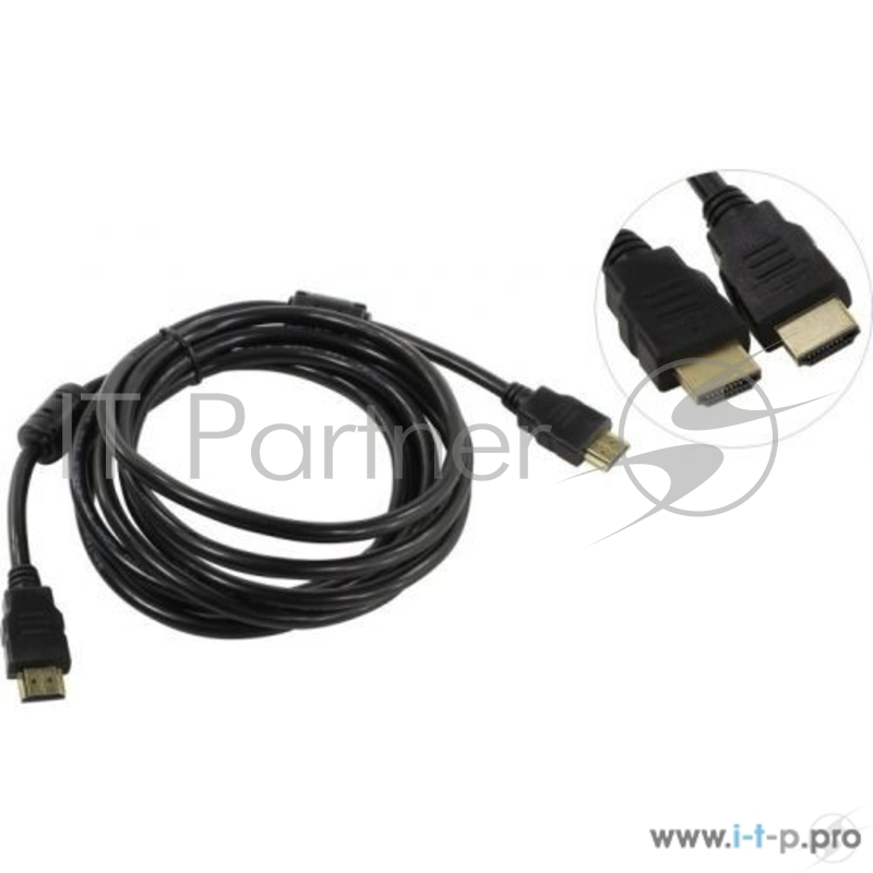 Кабель HDMI2.0B 5bites APC-200-030F, позолоченные контакты, с ферритовыми кольцами (3.0м)