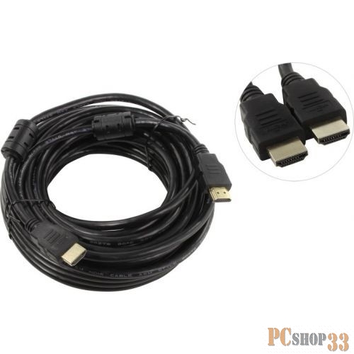 Кабель HDMI2.0B 5bites APC-200-100F, позолоченные контакты, с ферритовыми кольцами (10м)